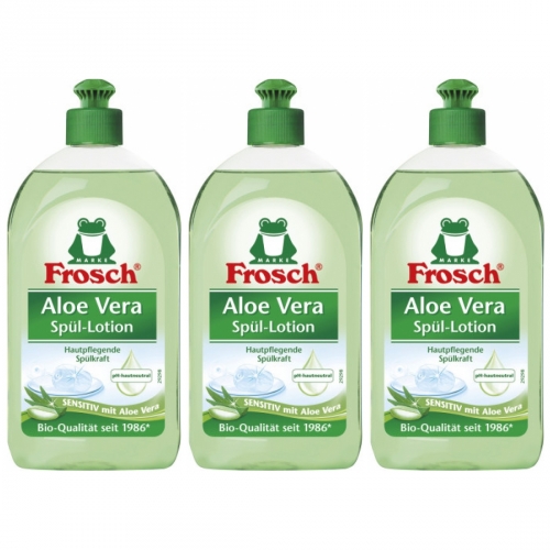 3 x Frosch Spl-Lotion Splmittel Sensitiv Aloe Vera Geschirrsplmittel 500ml
