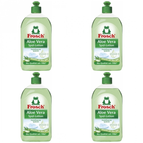 4 x Frosch Spl-Lotion Splmittel Sensitiv Aloe Vera Geschirrsplmittel 500ml
