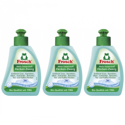 3 x Frosch Aktiv-Sauerstoff Flecken-Zwerg 75ml