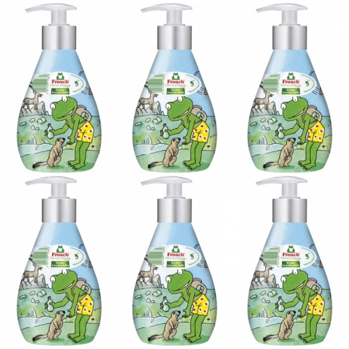 6 x Frosch Kinder Sensitiv-Seife Deko 300ml