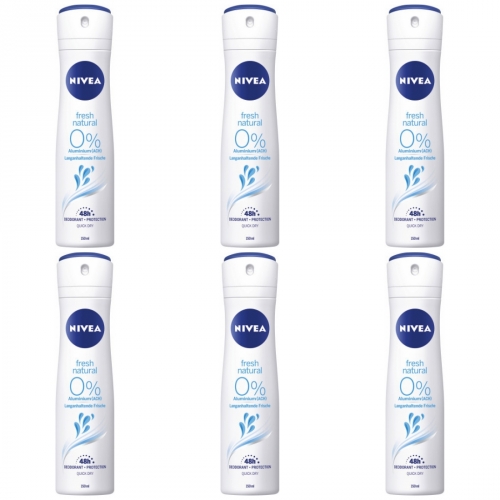 6 x Nivea Deo fresh Natural Dose 150ml