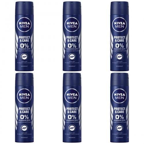 6 x Nivea Deo Men Protect & Care 150 ml