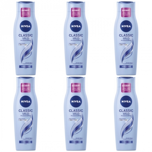 6 x Nivea Shampoo Classic  Mild 250ml