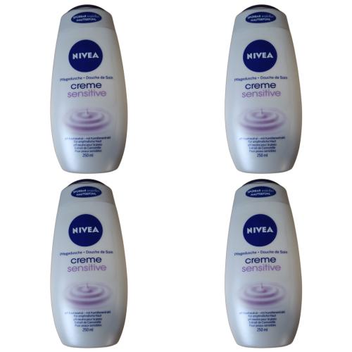 4 x Nivea Dusche Creme Sensitiv 250ml