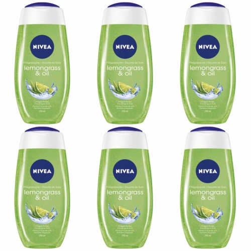 6 x Nivea Dusche Lemongrass & Oil 250ml