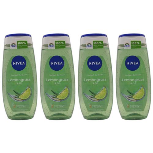 4 x Nivea Dusche Lemongrass & Oil 250ml