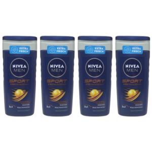 4 x Nivea Dusche Men Sport 250ml Flasche