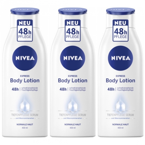 3 x Nivea Body Lotion 400ml Flasche