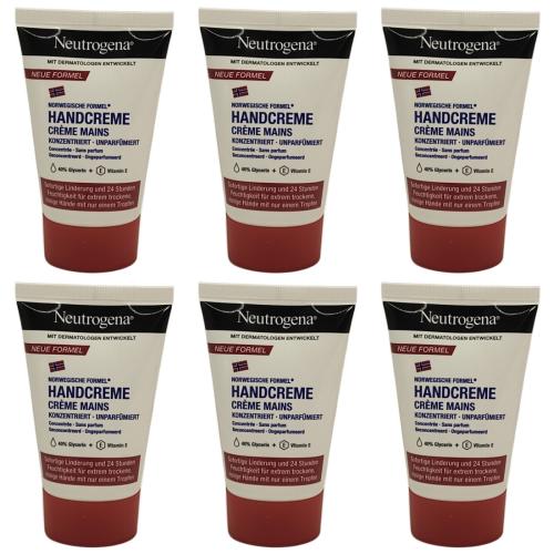 6 x Neutrogena Handcreme unparfmiert 50ml