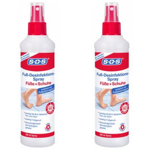 2 x SOS Fuss-Desinfektionsspray 250ml