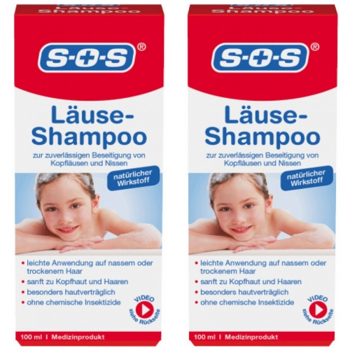 2 x SOS Läuse Shampoo 100ml Flasche