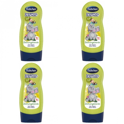 4 x Bbchen Shampoo und Duschgel 2in1 Dschungelbande 230ml