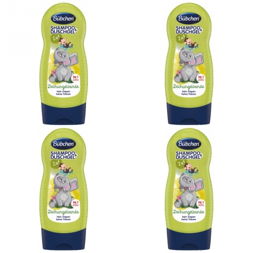 4 x Bbchen Shampoo und Duschgel 2in1 Dschungelbande 230ml