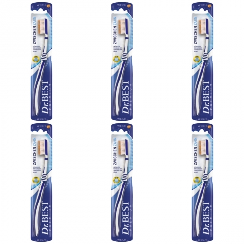 6 x Dr.Best Zwischenzahn Zahnbrste Weich 6 Stck