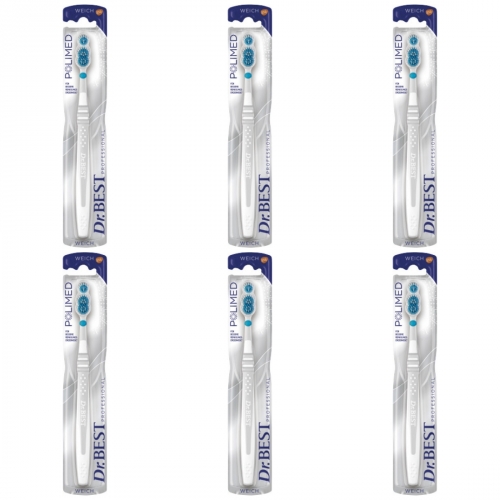 6 x Dr.Best Zahnbrste Handzahnbrste Polimed Weich