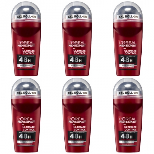 6 x LOreal Men Expert XXL Deo Roll on Ultimate Control 50ml Dose