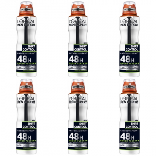 6 x LOreal Men Expert Deospray Shirt Control  150ml Dose