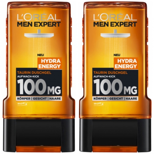 2 x LOreal Men Expert Duschgel Hydra Energy 300ml