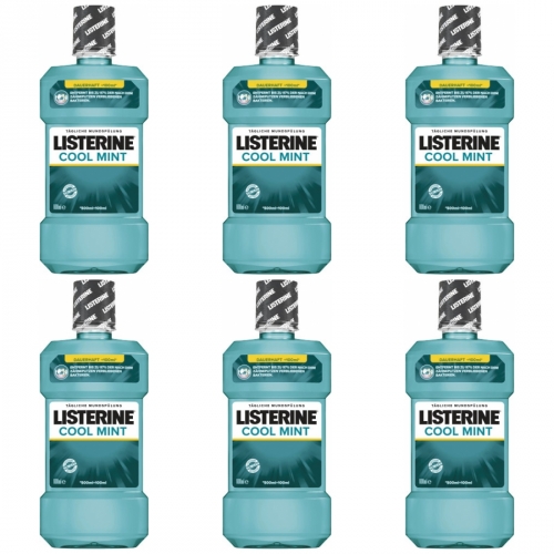 6 x Listerine Mundsplung Cool Mint 600ml