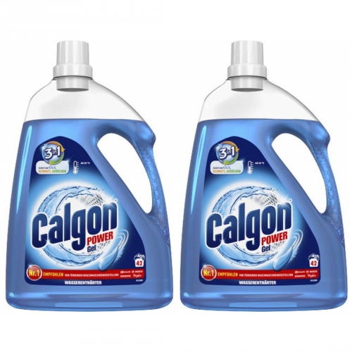 2 x Calgon 3in1 Power Gel Wasserenthrter Spezialwaschmittel 2,1L