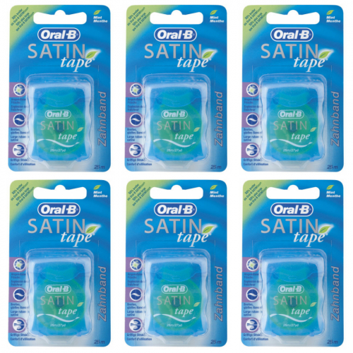 6 x Oral-B Satin-Tape 25 Meter