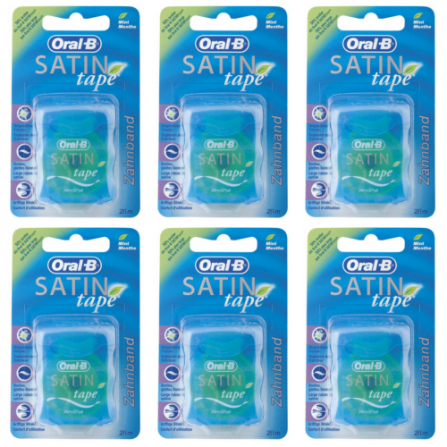 6 x Oral-B Satin-Tape 25 Meter