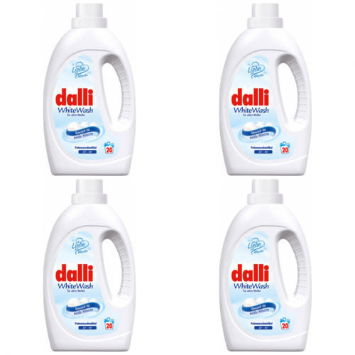 4 x Dalli White Wash - für alles weiße 20 Waschladungen