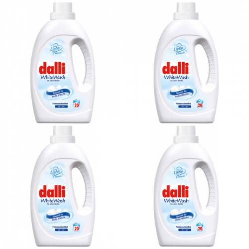 4 x Dalli White Wash - fr alles weie 20 Waschladungen