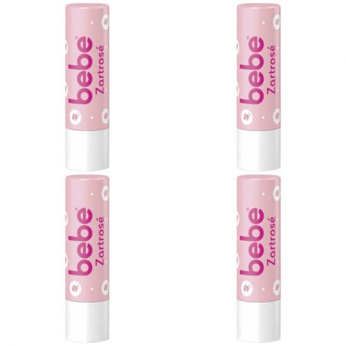 4 x Bebe Young Care Zartrosé Lippenpflege Lipstick Lippenpflegestift 4,9 g 