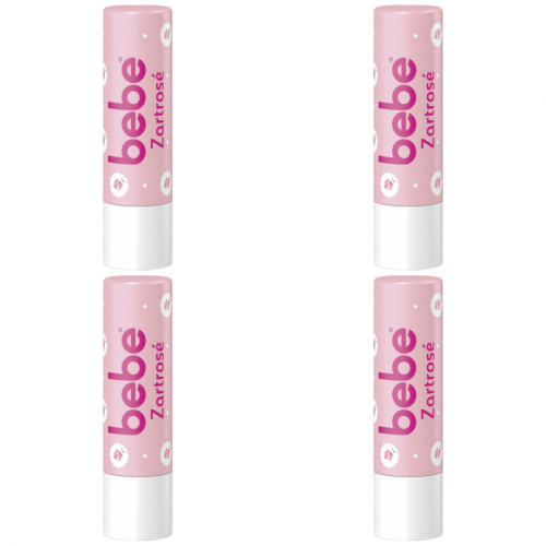 4 x Bebe Young Care Zartros Lippenpflege Lipstick Lippenpflegestift 4,9 g 