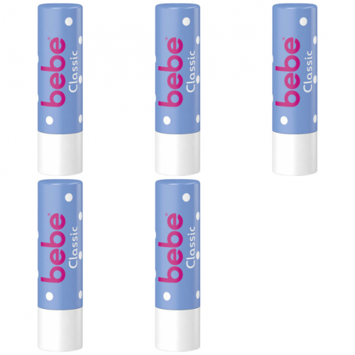5 x Bebe Young Care Lipstick Classic Lippenpflegestift Lippenpflege 4,9 g