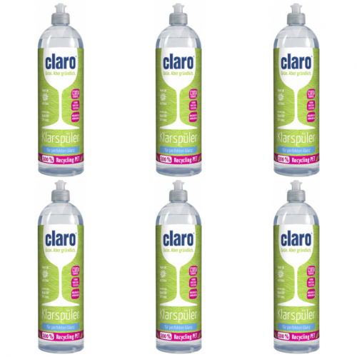 6 x Claro ko Klarspler Glasschutz Geschirrsplmittel 1 L Flasche