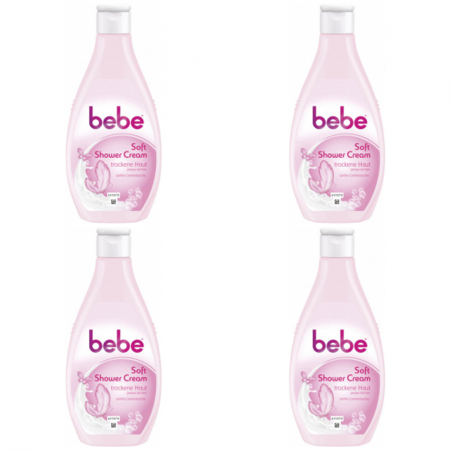 4 x Bebe Soft Shower Cream Cremedusche Pflegedusche 250ml Flasche