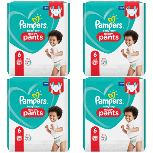 Pampers Baby-Dry Pants Gr.6 4 x 24er