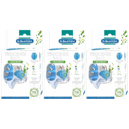 3 x Dr. Beckmann Trockner Ball mit Wscheduft Probiergre 1 Stck + 50 ml