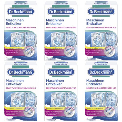 6 x Dr.Beckmann Maschinen Entkalker 2x50g