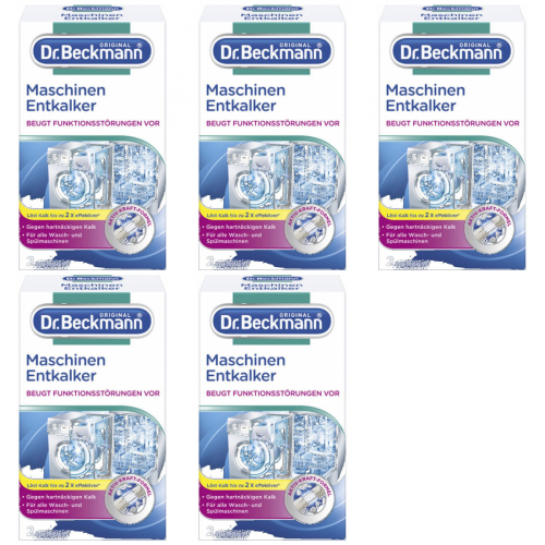 5 x Dr.Beckmann Maschinen Entkalker 2x50g