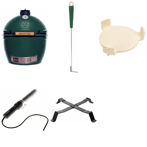 Big Green Egg XLarge inkl. Tischnest, ConvEGGtor, Ascheschieber, Looftlighter