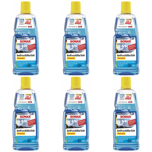 6 x Sonax Antifrost & Klarsicht 1L Konzentrat