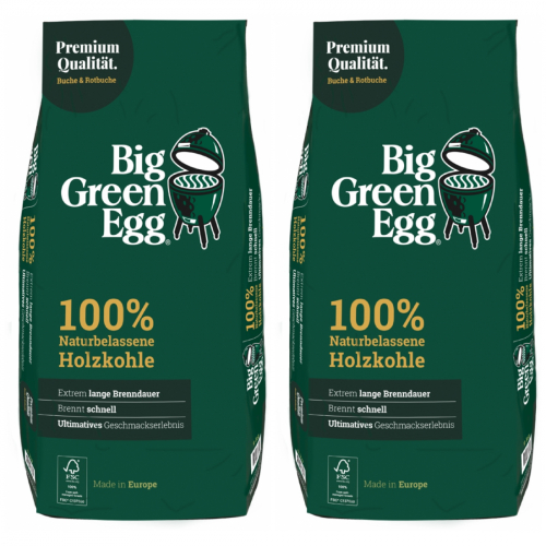 2 x Big Green Egg FCS zertifizierte Holzkohle 9 KG