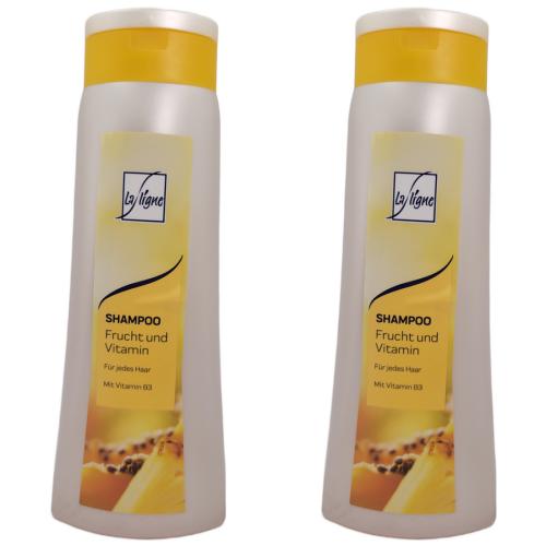 2 x LaLigne Shampoo Frucht + Vitamine 500ml