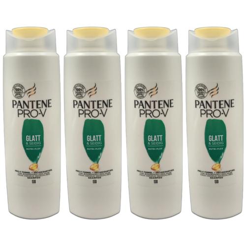 Pantene Pro V Glatt + Seidig Shampoo 4 x 300ml