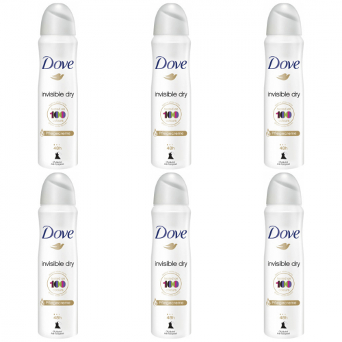 Dove Invisible Dry Anti-Transpirant Deodorant 6 x 150 ml