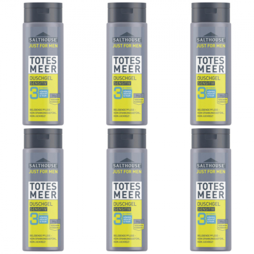 6 x Salthouse Totes Meer Men Duschgel Sensitiv 3 in 1 Formel 250ml