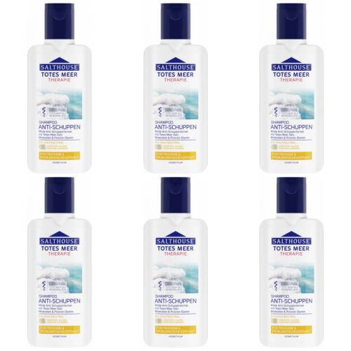 6 x Salthouse Totes Meer Therapie Shampoo Anti Schuppen 250ml
