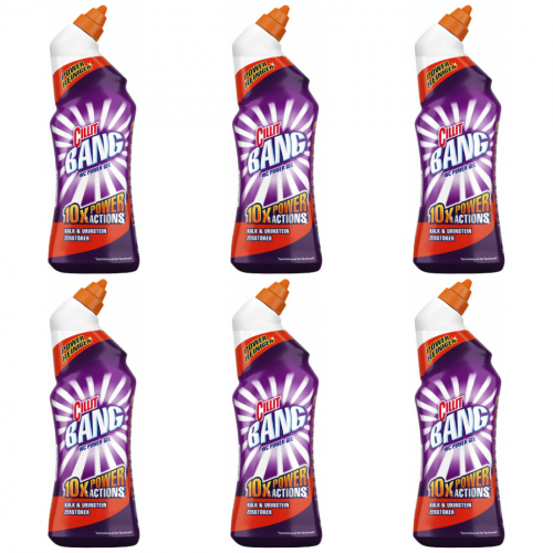 6 x Cillit Bang WC Power Gel Kalk + Urinstein 750ml Flasche