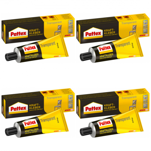 4 x Pattex Kraftkleber Transparent 50g