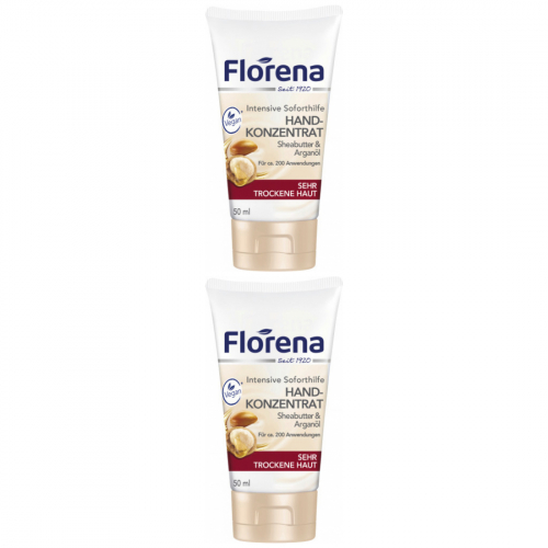 2 x Florena Handkonzentrat mit Sheabutter + Arganl 50ml