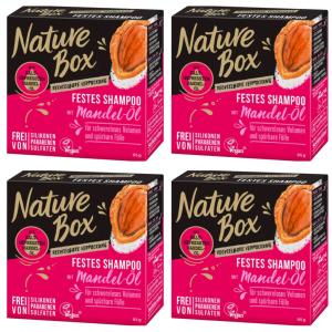 4 x Nature Box Festes Shampoo Mandel 85g
