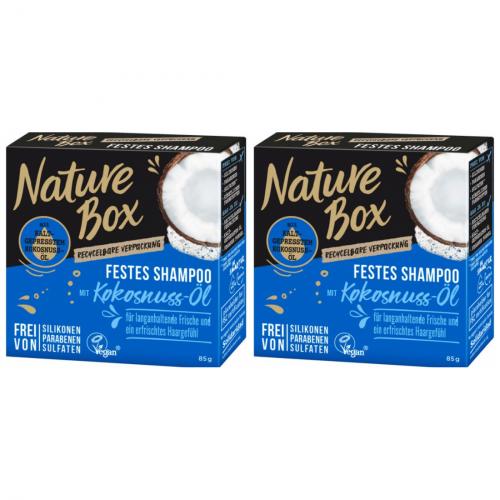 2 x Nature Box Festes Shampoo Kokos 85g